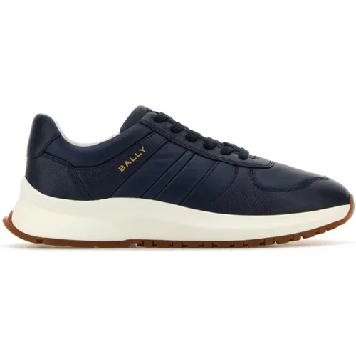 Blaue Ledersneakers , Herren, Größe: 39 EU - Bally - Modalova