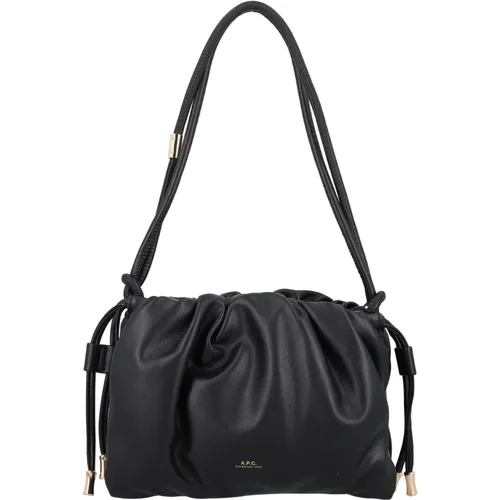 Schwarze Handtasche Ninon Mini Tasche , Damen, Größe: ONE Size - A.p.c. - Modalova