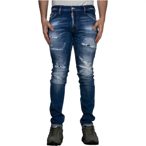 Cool Guy Slim-Fit Ripped Jeans , male, Sizes: 3XL, 2XL - Dsquared2 - Modalova