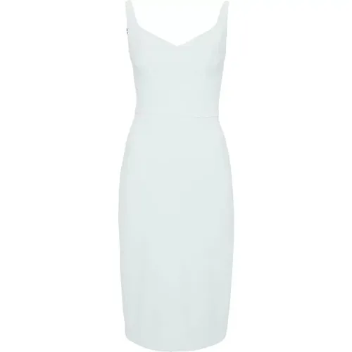 Aqua Crepe Dress , female, Sizes: XS, L, S, M - Elisabetta Franchi - Modalova