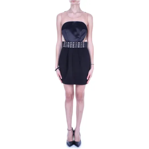 Schwarzes Kleid mit Reißverschluss - Elisabetta Franchi - Modalova