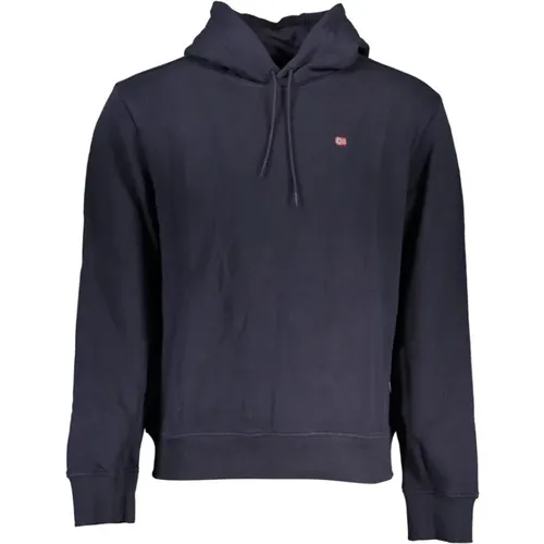 Blauer Baumwoll-Hoodie fr Mnner , Herren, Größe: L - Napapijri - Modalova