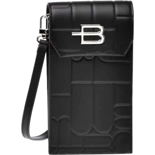 Mobile phone holder in leather with monogram , female, Sizes: ONE SIZE - Baldinini - Modalova