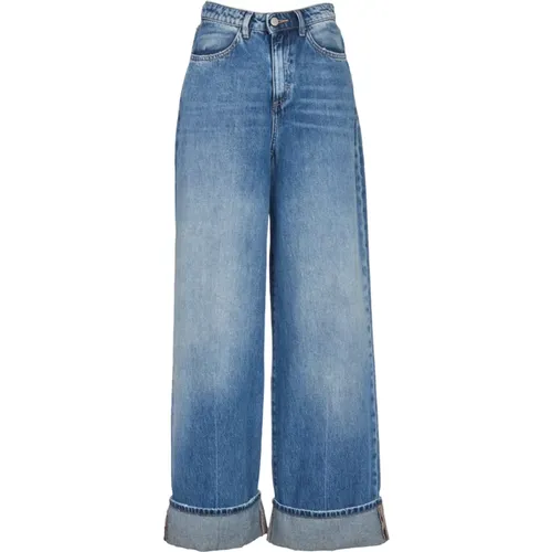 Classic Denim Jeans with Cuffs , female, Sizes: W28, W27 - Icon Denim - Modalova