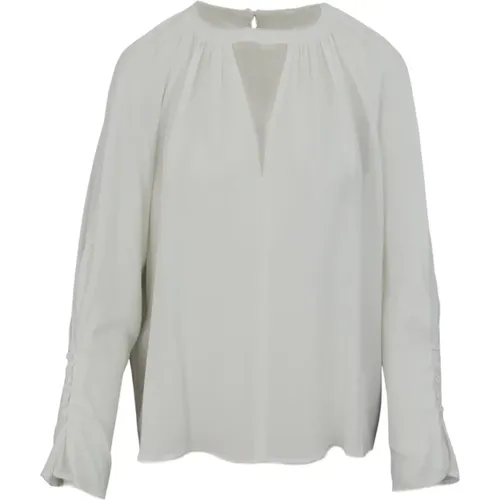 Crepe de Chine Blouse, Oversized Fit , female, Sizes: 2XS, M, S, XS - pinko - Modalova