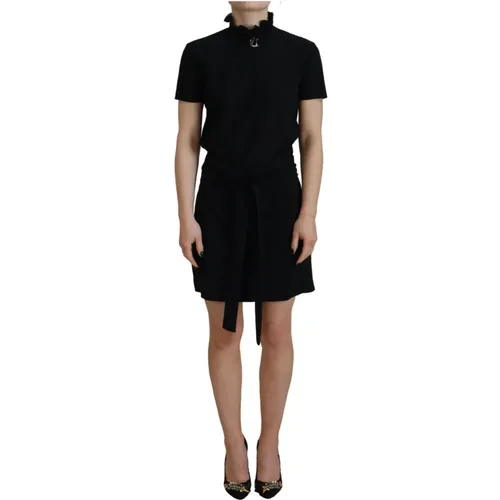 Schwarzes Sheath Mini Kleid mit Logo - Dsquared2 - Modalova