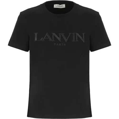 Regular Embroidered T-Shirt , female, Sizes: S, M - Lanvin - Modalova