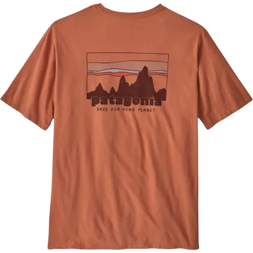 Skyline Graphic Cotton T-Shirt , male, Sizes: S - Patagonia - Modalova