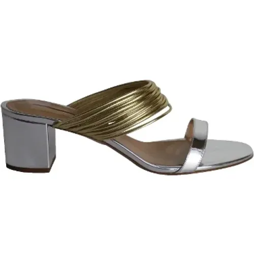 Gold and Silver Leather Sandals , female, Sizes: 10 UK - Aquazzura - Modalova