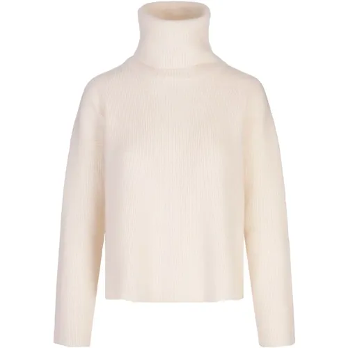 Weißer Boxy Rollkragenpullover , Damen, Größe: S - Fabiana Filippi - Modalova