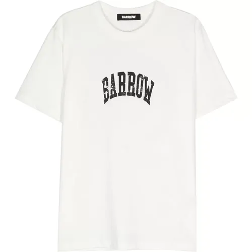 Off White Jersey T-Shirt BARROW - BARROW - Modalova