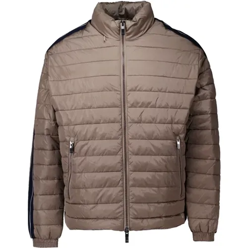 Gewebter Caban Mantel Taupe , Herren, Größe: S - Armani Exchange - Modalova