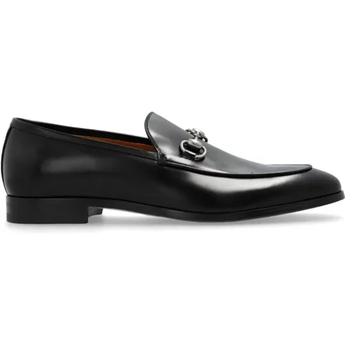 Flat Slip-On Shoes with Horsebit Detailing , male, Sizes: 6 UK, 9 UK, 7 1/2 UK, 10 UK, 7 UK, 8 UK - Gucci - Modalova