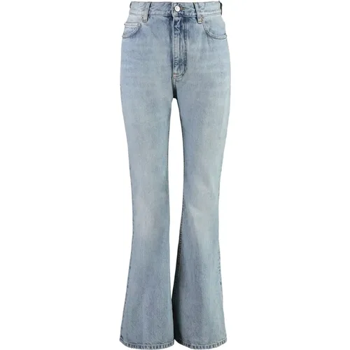 Zerrissene Flare Jeans mit Rückenlogo - Balenciaga - Modalova