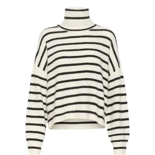 Striped Rollneck Sweater Alphagz Style , female, Sizes: XL, XS, S, L, M - Gestuz - Modalova