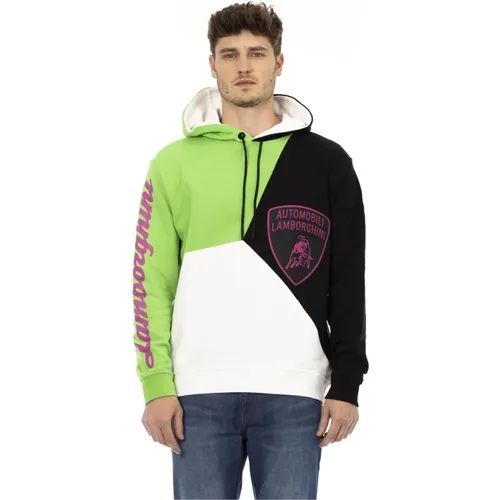 Hoodie mit Schildlogo - AUTOMOBILI LAMBORGHINI - Modalova