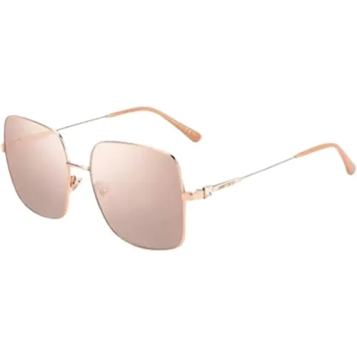 Rosa Metall Sonnenbrille für Frauen - Jimmy Choo - Modalova