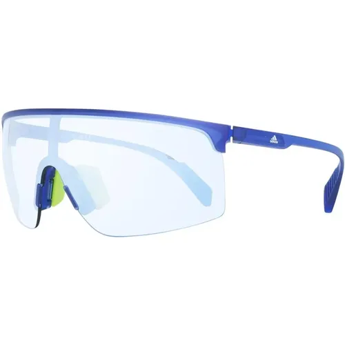 Blaue Mono-Linsen-Sonnenbrille mit Fotochromatischem & Spiegeleffekt - Adidas - Modalova