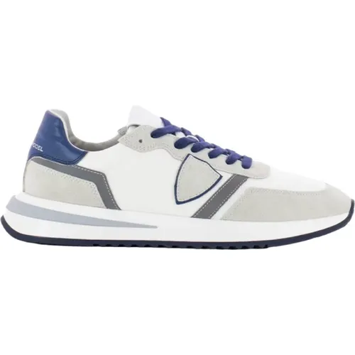 Tropez 2.1 Low Mondial Pop Blue Sneakers , male, Sizes: 10 UK, 9 UK, 7 UK, 8 UK - Philippe Model - Modalova