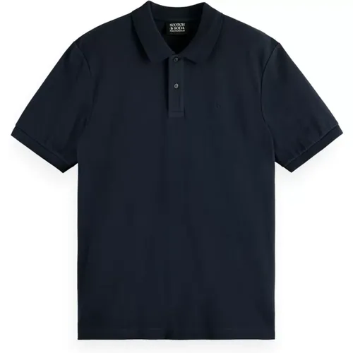 Kern Logo Piqué Polo Shirt , Herren, Größe: XL - Scotch & Soda - Modalova