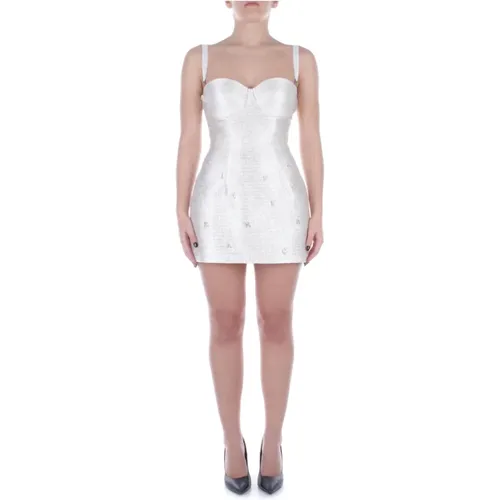 Dresses Silver , female, Sizes: L, M - Elisabetta Franchi - Modalova