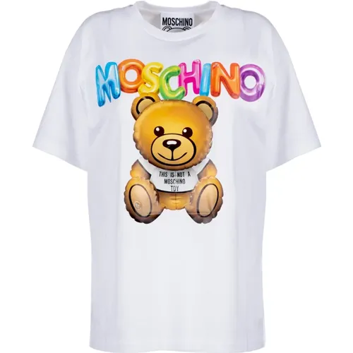 Oversize Aufblasbares Teddy T-Shirt - Moschino - Modalova