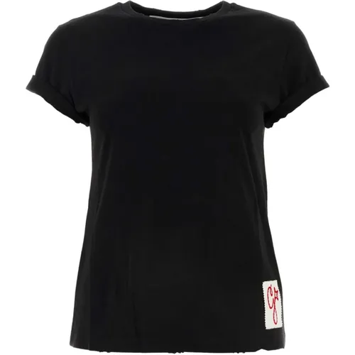 Schwarzes Doris T-Shirt , Damen, Größe: XS - Golden Goose - Modalova