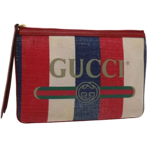 Pre-owned Canvas clutches , female, Sizes: ONE SIZE - Gucci Vintage - Modalova