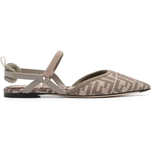 Barefoot Fabric Slip-On Sole Sneaker , female, Sizes: 4 UK - Fendi - Modalova