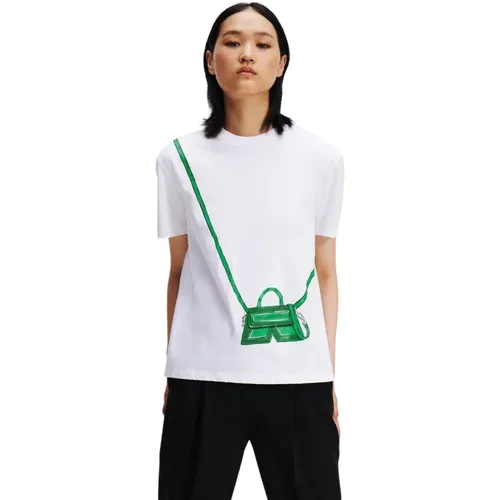 Basic Crew Neck T-Shirt , female, Sizes: S, XS, L - Karl Lagerfeld - Modalova
