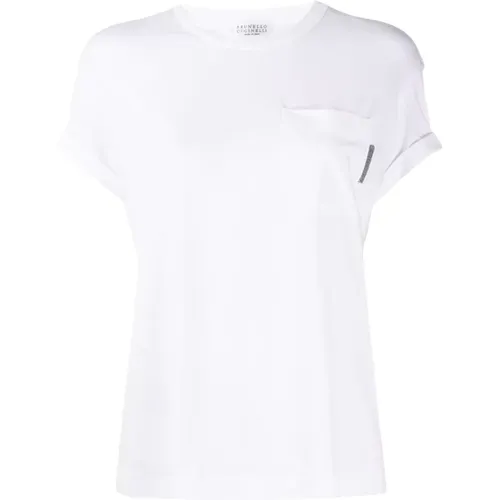 T-Shirts Polos for Women , female, Sizes: L - BRUNELLO CUCINELLI - Modalova