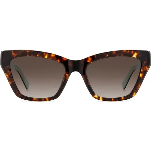 Dark Havana/ Shaded Sunglasses , female, Sizes: 54 MM - Kate Spade - Modalova