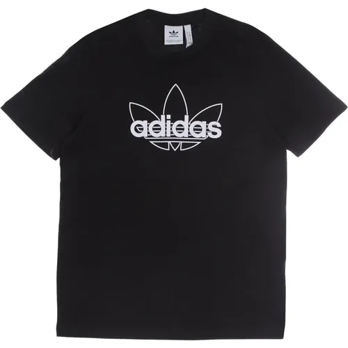 Sport Grafik Tee Schwarz/Weiß T-shirt , Herren, Größe: XL - Adidas - Modalova