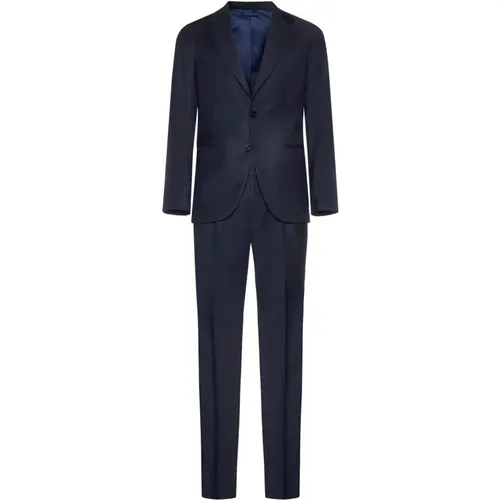 Navy Wool Suit Set , male, Sizes: S - D4.0 - Modalova