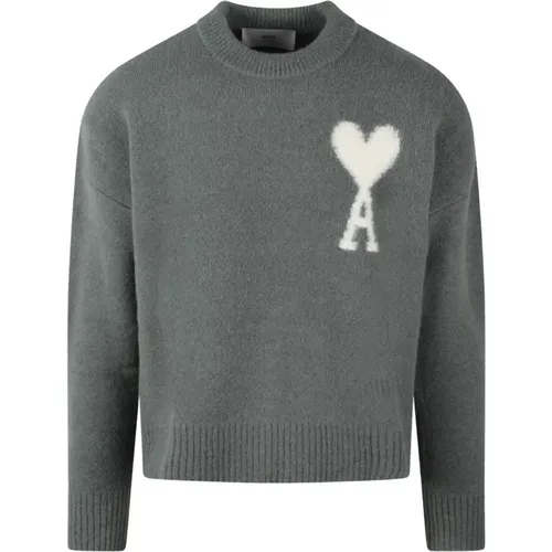 Heart Alpaca Sweater , male, Sizes: S, XS - Ami Paris - Modalova