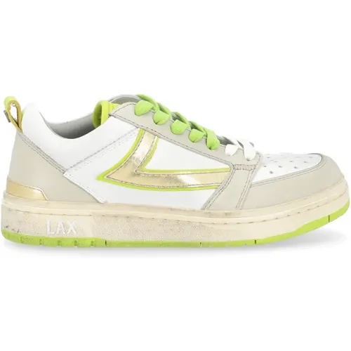 Starlight Leder Sneaker Weiß Grün Gold , Damen, Größe: 39 EU - HTC - Modalova