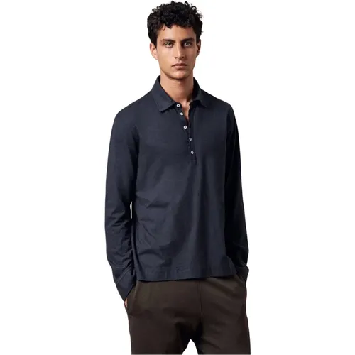 Leichtes Baumwoll-Poloshirt mit Brusttasche , Herren, Größe: XL - Massimo Alba - Modalova
