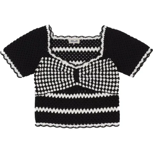 Organic Cotton Crochet Top , female, Sizes: S, M - BAUM UND PFERDGARTEN - Modalova