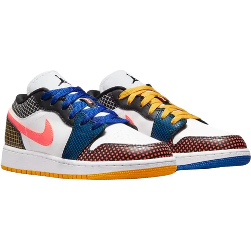 Limitierte Auflage Air Jordan 1 Low Multi-Color , Damen, Größe: 38 1/2 EU - Nike - Modalova