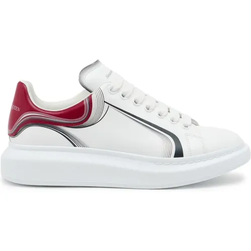 Leather Sneakers with Graphic Details , male, Sizes: 6 UK - alexander mcqueen - Modalova