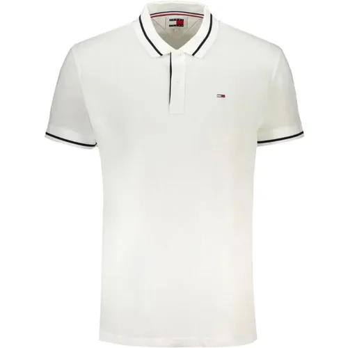 Embroidered Polo Shirt with Contrast Details , male, Sizes: M - Tommy Hilfiger - Modalova