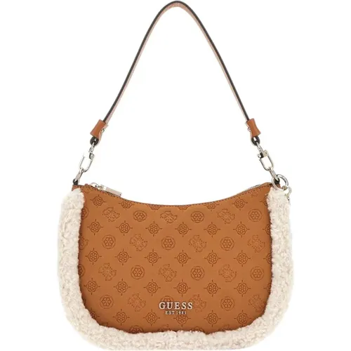 Davika Hobo Cognac Handtasche , Damen, Größe: ONE Size - Guess - Modalova