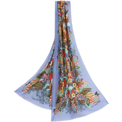 Schal mit floralem Muster aus Wollmischung - ETRO - Modalova
