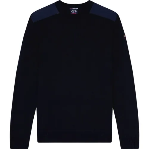 Shoulder Detail Wool Sweater , male, Sizes: S - PAUL & SHARK - Modalova