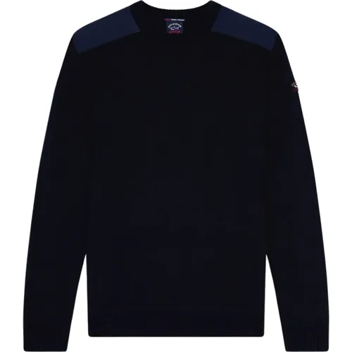 Shoulder Detail Wool Sweater , male, Sizes: XL, S - PAUL & SHARK - Modalova