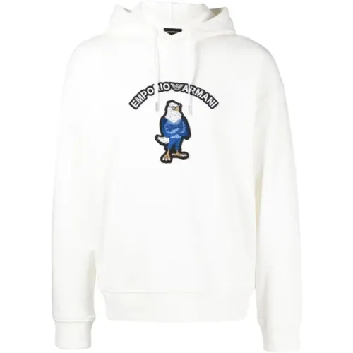 Cartoon Manga Hoodie with Maxi Patch , male, Sizes: S - Emporio Armani - Modalova