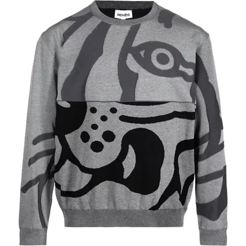 Abstrakter Tiger-Sweatshirt , Herren, Größe: S - Kenzo - Modalova