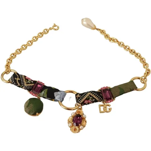 Multicolor Kristall Anhänger Halskette - Dolce & Gabbana - Modalova