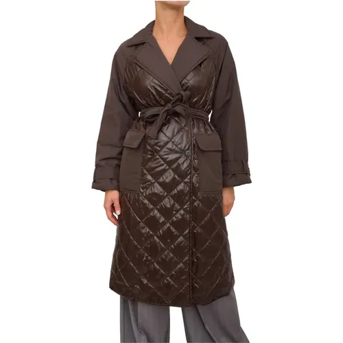 Padded Long Coat , female, Sizes: XL, L, S, M - Marella - Modalova