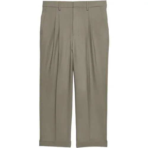 Grey Carott Fit Trousers , male, Sizes: W38 - Ami Paris - Modalova